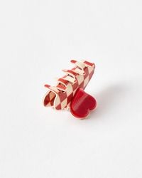 Oliver Bonas - Morris & White Chequerboard Heart Hair Claw Clip - Lyst