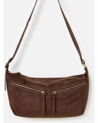 Oliver Bonas - Dina Faux Suede Slouch Crossbody Bag - Lyst