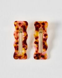 Oliver Bonas - Naomi & Pink Resin Clips Set Of Two - Lyst