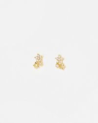 Oliver Bonas - Estelle Stone Cluster Star Stud Earrings - Lyst