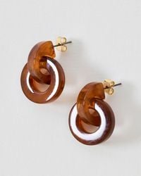Oliver Bonas - Cami Mini Resin Loop Drop Earrings - Lyst