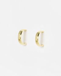 Oliver Bonas - Donna Disco Faceted Hoop Earrings - Lyst