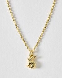 Oliver Bonas - Lily Bunny Rabbit Charm Pendant Necklace - Lyst