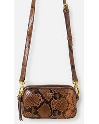 Oliver Bonas - Naha Snake Print Crossbody Bag Medium - Lyst
