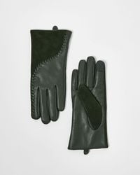 Oliver Bonas - Whipstitch Leather Gloves, Size Medium/large - Lyst