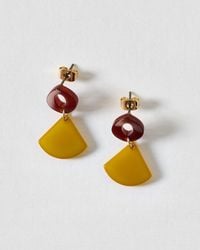 Oliver Bonas - Ivana & Brown Resin Drop Earrings - Lyst