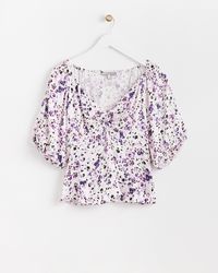 Oliver Bonas - Ditsy Floral Lilac Purple Top, Size 6 - Lyst