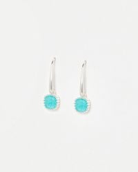 Oliver Bonas - Briar Amazonite Stone Inlay Sterling Drop Earrings - Lyst