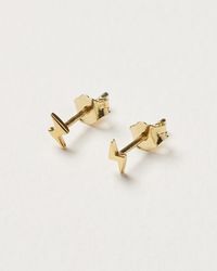 Oliver Bonas - Lightning Bolt Stud Earrings - Lyst