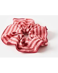 Oliver Bonas - Haden & Red Stripe Large Scrunchie - Lyst