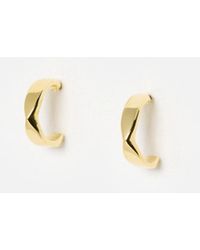 Oliver Bonas - Marlowe Faceted Huggie Earrings - Lyst