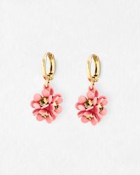 Oliver Bonas - Savannah Flower Cluster Drop Earrings - Lyst