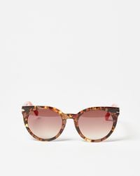 Oliver Bonas - Cat Eye Faux Tortoiseshell Acetate Sunglasses - Lyst