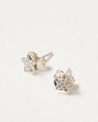 Oliver Bonas - Lucina Sterling Cubic Zirconia Star Stud Earrings - Lyst