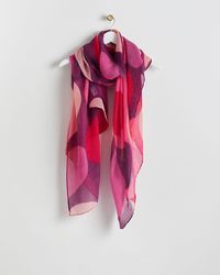 Oliver Bonas - Abstract Heart Pleated Lightweight Scarf - Lyst