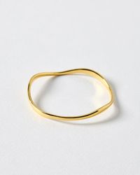 Oliver Bonas - Ona Ripple Wave Bangle - Lyst