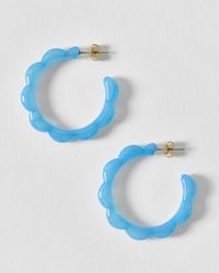 Oliver Bonas - Molly Curve Edge Resin Hoop Earrings - Lyst