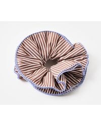 Oliver Bonas - Anna & White Striped Hair Scrunchie - Lyst
