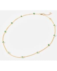 Oliver Bonas - Maddie Stone Gold Tone Chain Necklace - Lyst