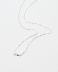 Oliver Bonas - Triple Heart Chain Necklace - Lyst