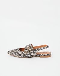 Esska - Hope Animal Print Pointed Slingbacks, Size Uk 3 - Lyst