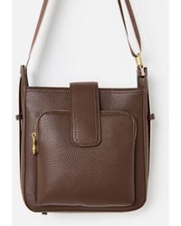 Oliver Bonas - Dotty Chocolate Crossbody Bag - Lyst