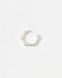Oliver Bonas - Senna Scalloped Flower Ear Cuff - Lyst