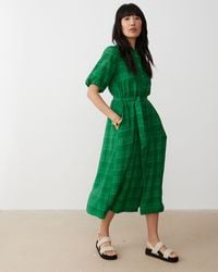 Oliver Bonas - Textured Stipe Midi Shirt Dress, Size 6 - Lyst