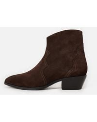 Oliver Bonas - Chocolate Suede Western Cowboy Boots, Size 3 - Lyst