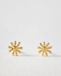 Oliver Bonas - Delilah Daisy Flower Stud Earrings - Lyst