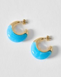 Oliver Bonas - Isla Resin Chunky Hoop Earrings - Lyst