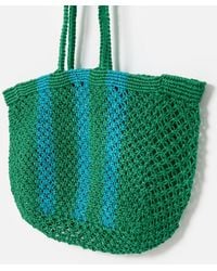 Oliver Bonas - Estie & Blue Striped Woven Tote Bag - Lyst