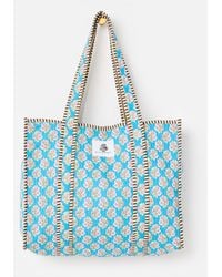 Oliver Bonas - Joni Floral Quilted Tote Bag - Lyst