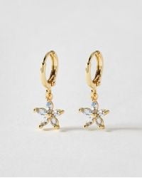 Oliver Bonas - Herba Flower Drop Earrings - Lyst