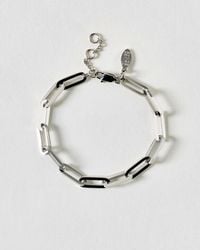 Oliver Bonas - Austen Tone Waterproof Paperclip Chain Bracelet - Lyst