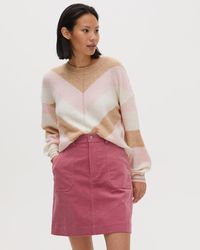 Oliver Bonas Corduroy Pink Mini Skirt, Size 6