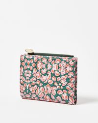 Oliver Bonas - Kinley Fold Over Floral Animal Print Pink Purse - Lyst