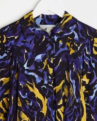 Oliver Bonas - Watercolor Print Midi Shirt Dress - Lyst