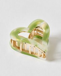 Oliver Bonas - Tanya Heart Metal Claw Clip - Lyst