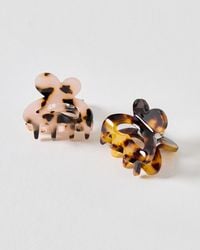 Oliver Bonas - Fleur Tort Resin Claw Clips Set Of Two - Lyst