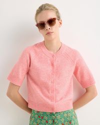 Oliver Bonas - Button Up Short Sleeve Knitted Cardigan, Size 10 - Lyst