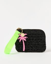 Oliver Bonas - Rylee Black Palm Tree Zip Around Pouch - Lyst