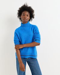 Oliver Bonas - Cobalt Funnel Neck Knitted Jumper, Size 10 - Lyst