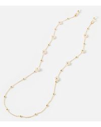 Oliver Bonas - Rosaria Faux Pearl Flower Glasses Chain - Lyst