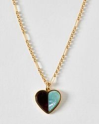 Oliver Bonas - Abrielle & Brown Resin Heart Pendant Necklace - Lyst