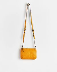 Oliver Bonas - Silvie Ochre Double Pocket Crossbody Bag - Lyst