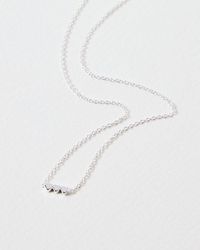 Oliver Bonas - Triple Heart Chain Necklace - Lyst