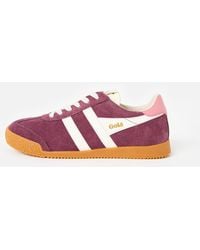 Gola - Elan Windsor Wine Purple & White Trainers, Size 3 - Lyst