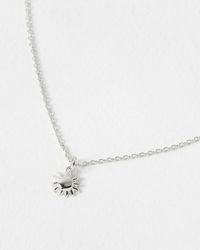 Oliver Bonas - Elio Sun Charm Sterling Pendant Necklace - Lyst