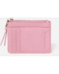 Oliver Bonas - Kadie Pink Zipped Card Holder - Lyst
